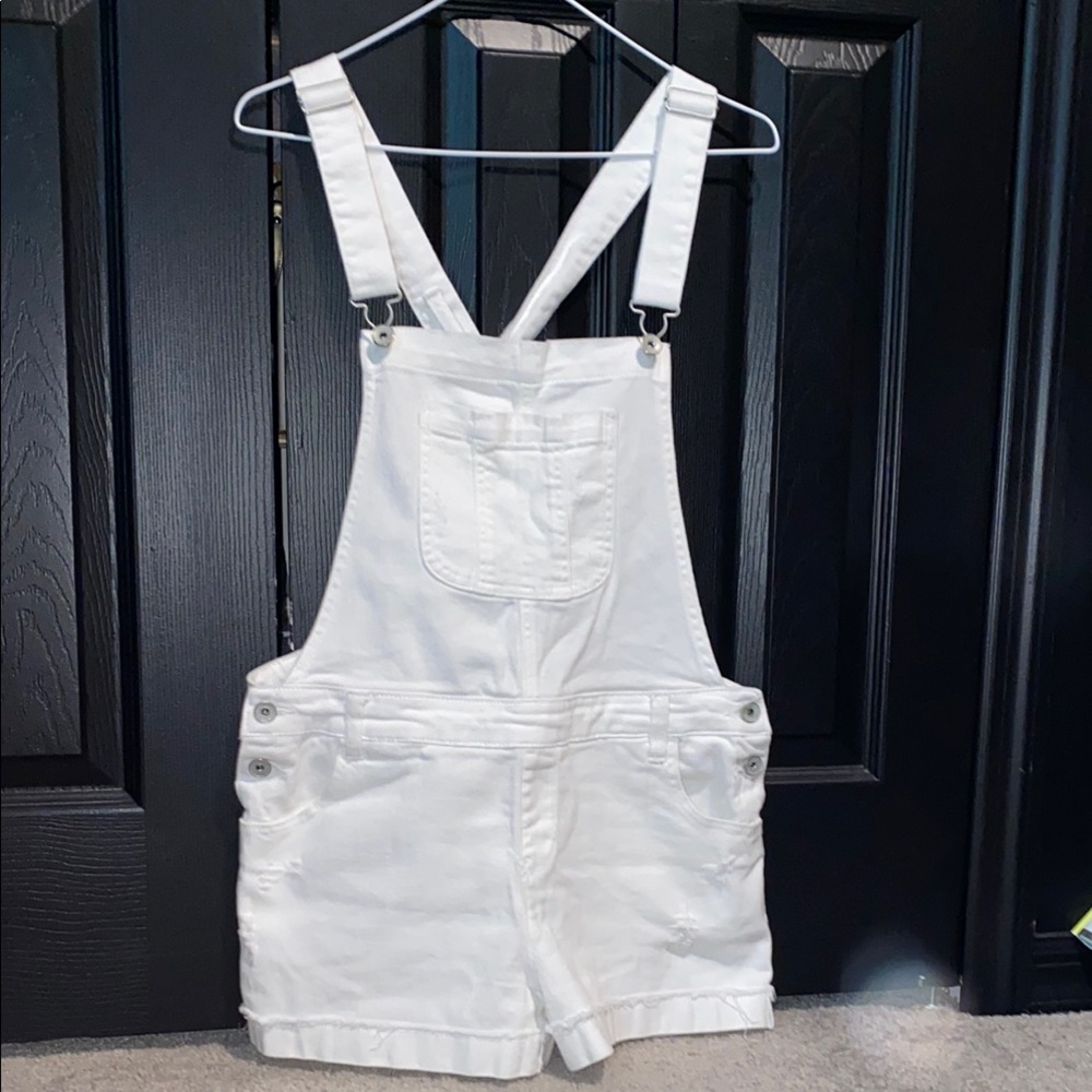 Wallflower White Denim Overalls